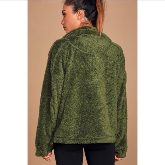 Free People Big Sky Green Jacket Large NWOT - Picture 4 of 7